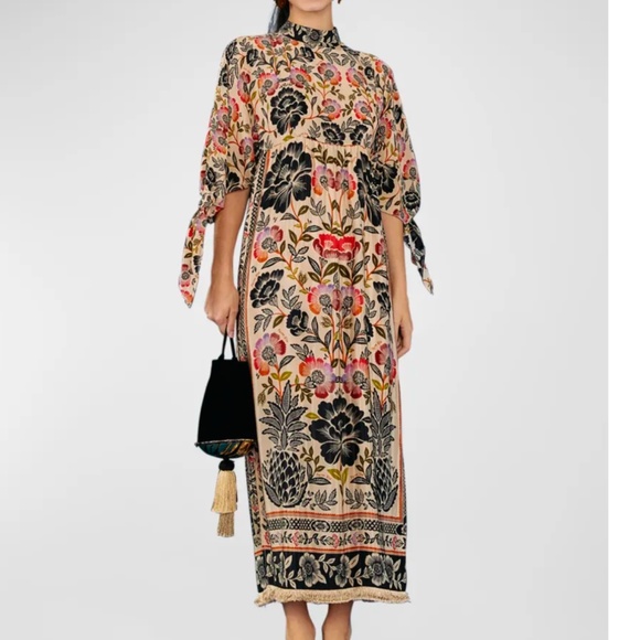 Farm Rio Romantic Garden Maxi Dress Size Small Floral Multi - Picture 8 of 14